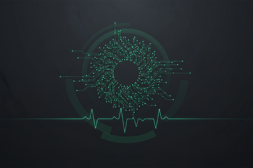 Abstract emerald green data streams representing ongoing engineering partnership